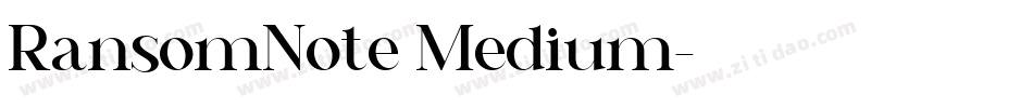 RansomNote Medium字体转换